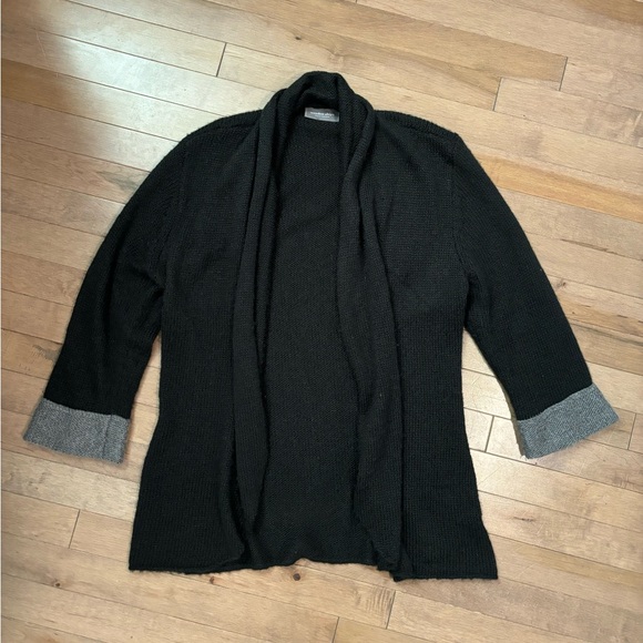 Mohair and Wool Blend Cardigan Wooden Ships Paola Buendia two tone cozy sweater - Picture 1 of 8